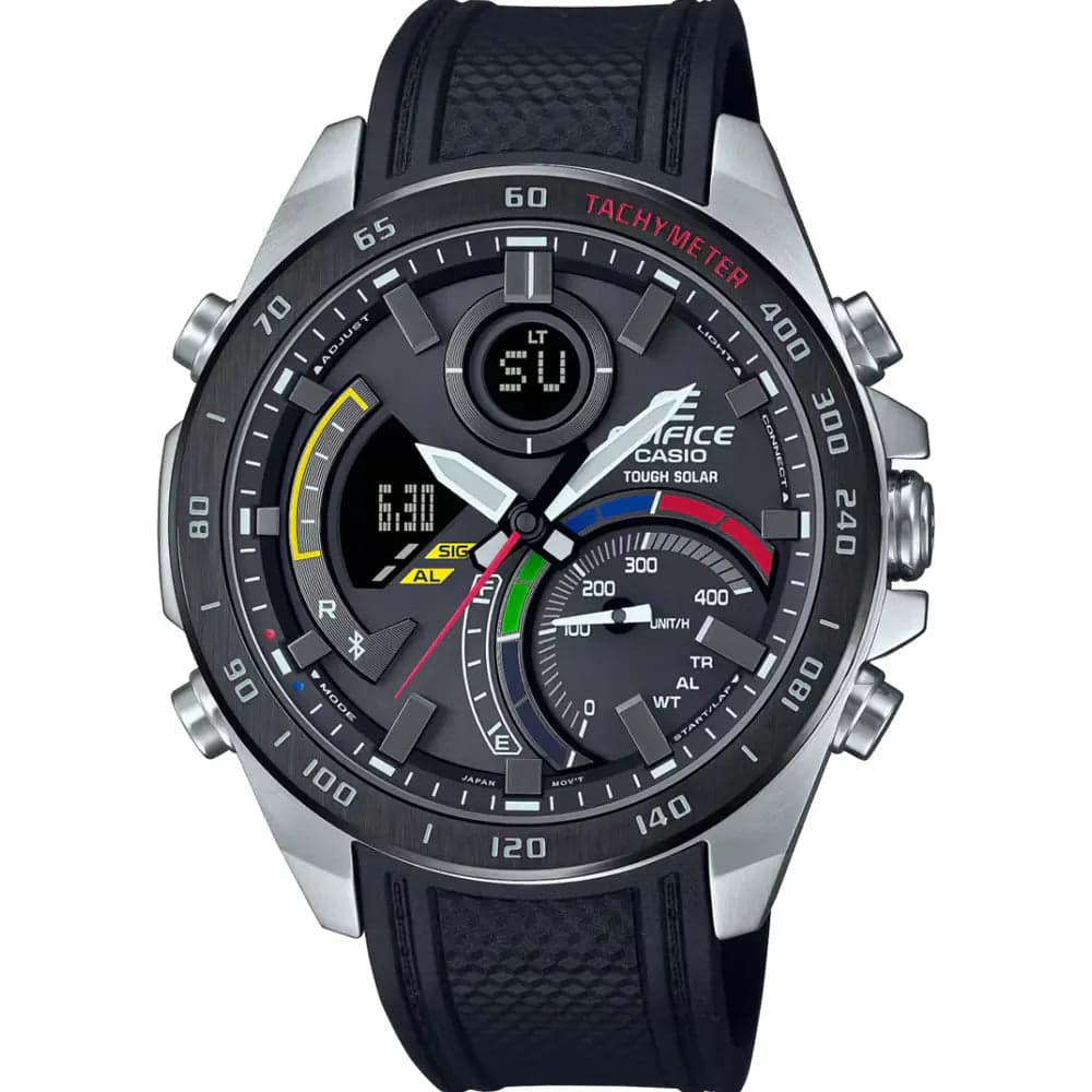 Casio Edifice ECB-900MP-1A Men’s Black Rubber Strap Watch