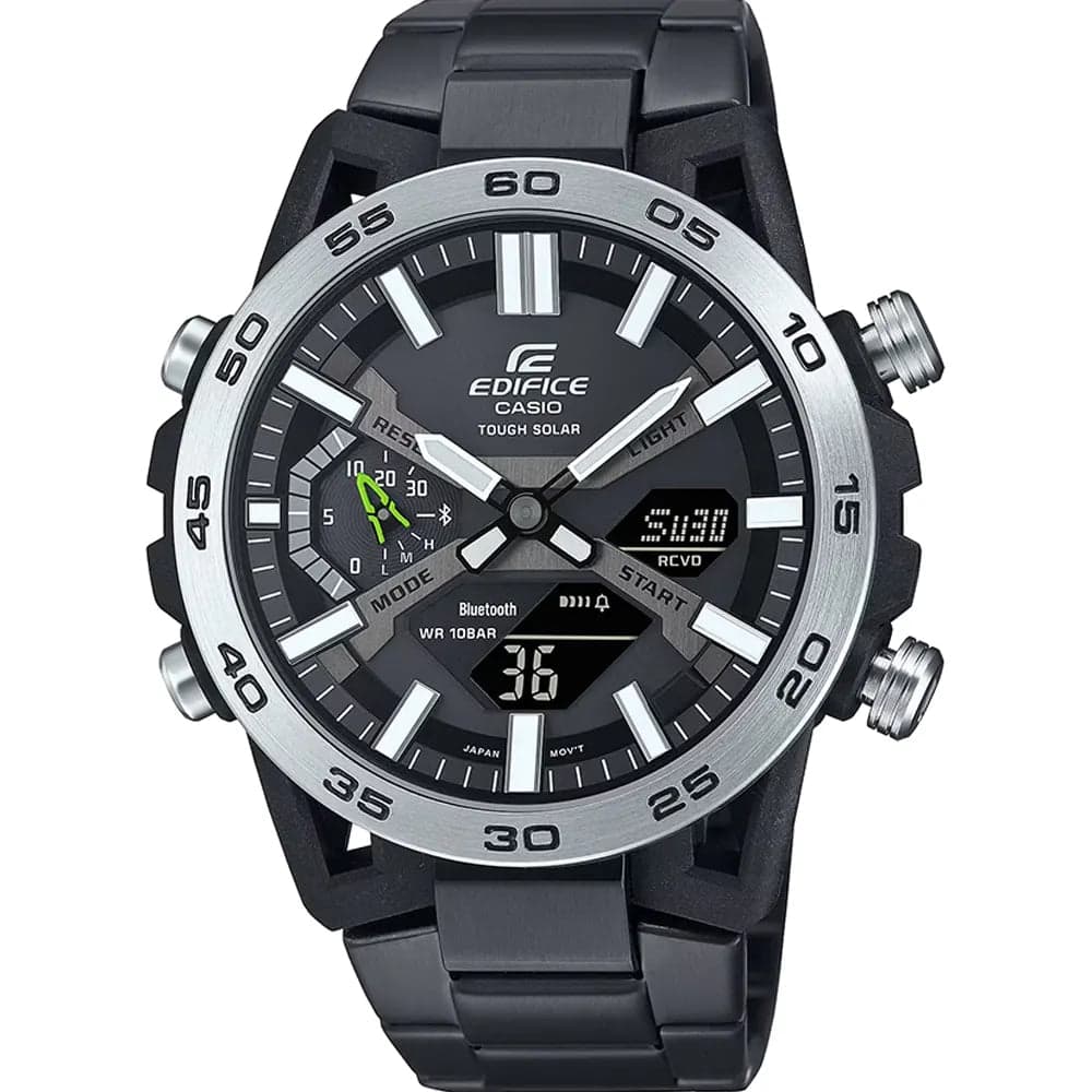 Casio Edifice ECB-2000DD-1A Men’s Black Steel Strap Watch