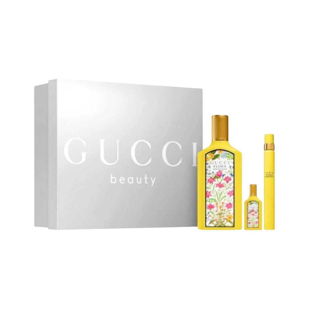 GUCCI FLORA GORGEOUS ORCHID FOR WOMEN 3PC GIFT SET