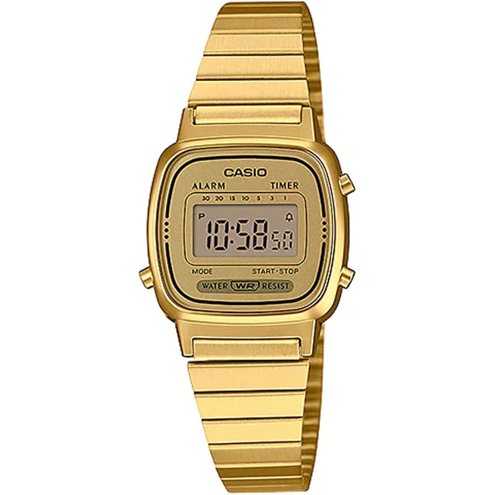 Casio LA-670WGA-9D Women’s Gold Steel Strap Digital Watch