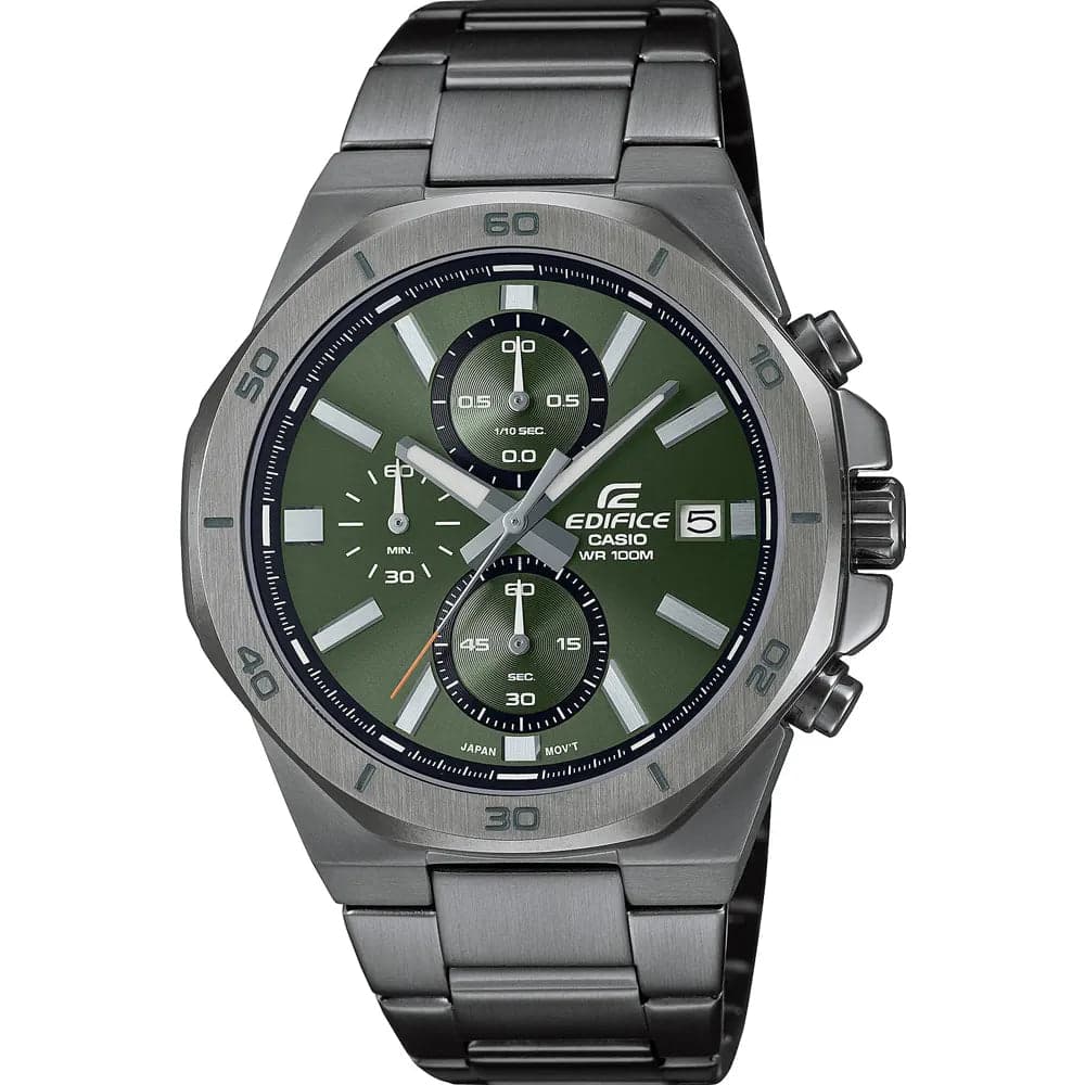 Casio EFV-640DC-3A Men’s Green Steel Strap Chronograph Watch