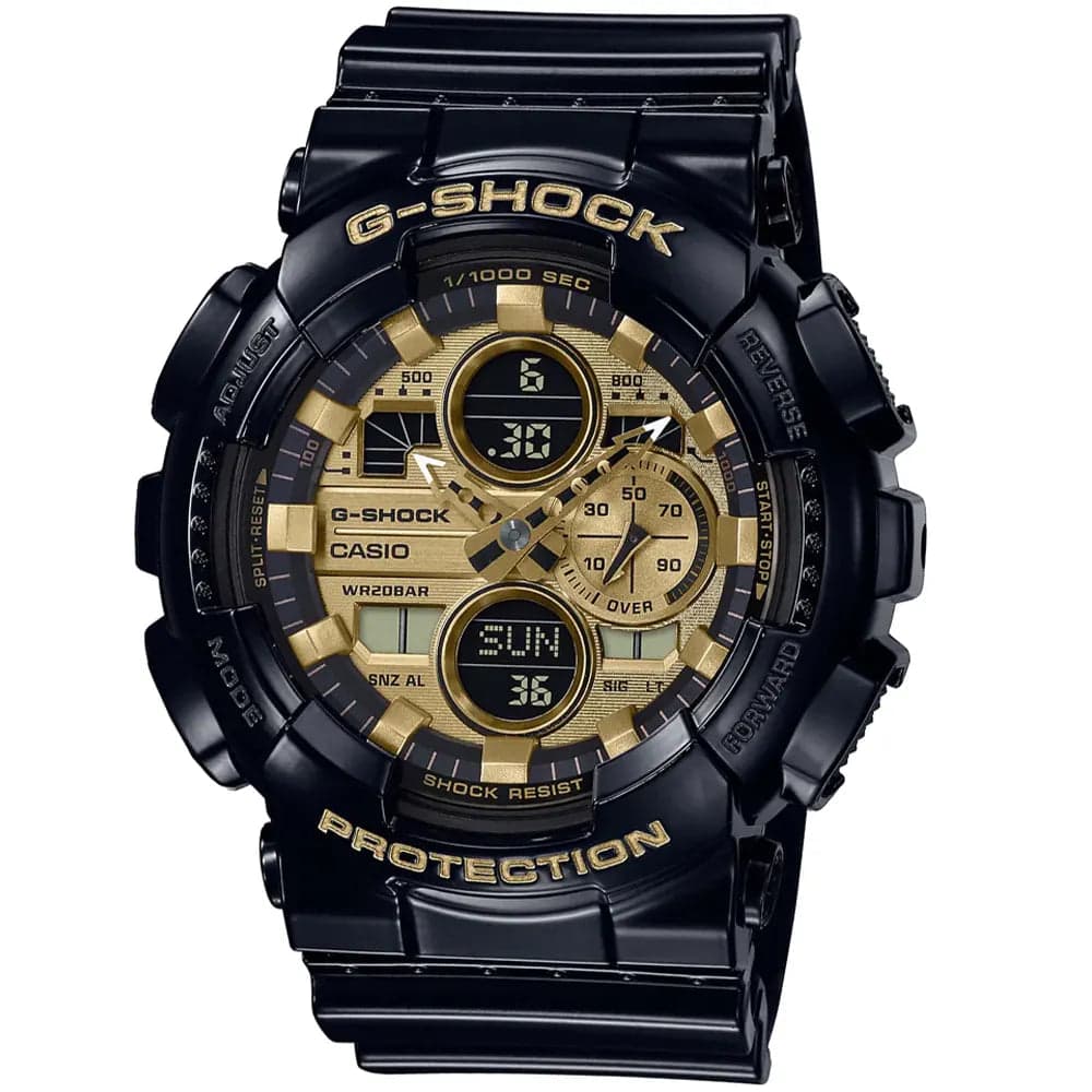 Casio G-Shock GA-140GB-1A1 Men’s Black Resin Strap Analog-Digital Watch