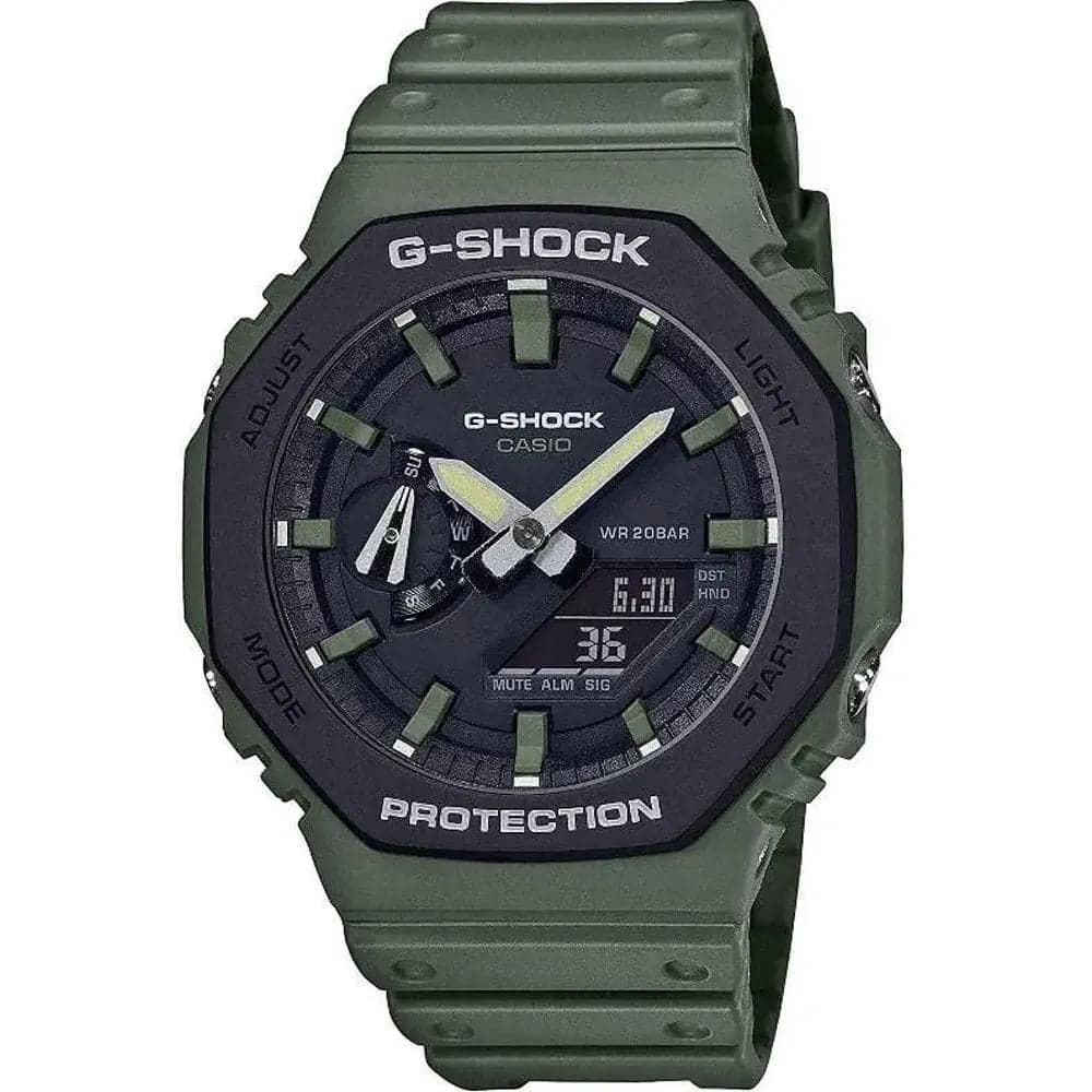 Casio G-Shock GA-2110SU-3A Men’s Green Resin Strap Analog-Digital Watch