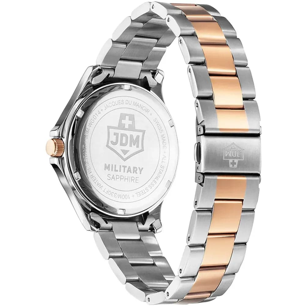 JDM Military JDM-WG014-02 Men’s Black Steel Big Date Watch