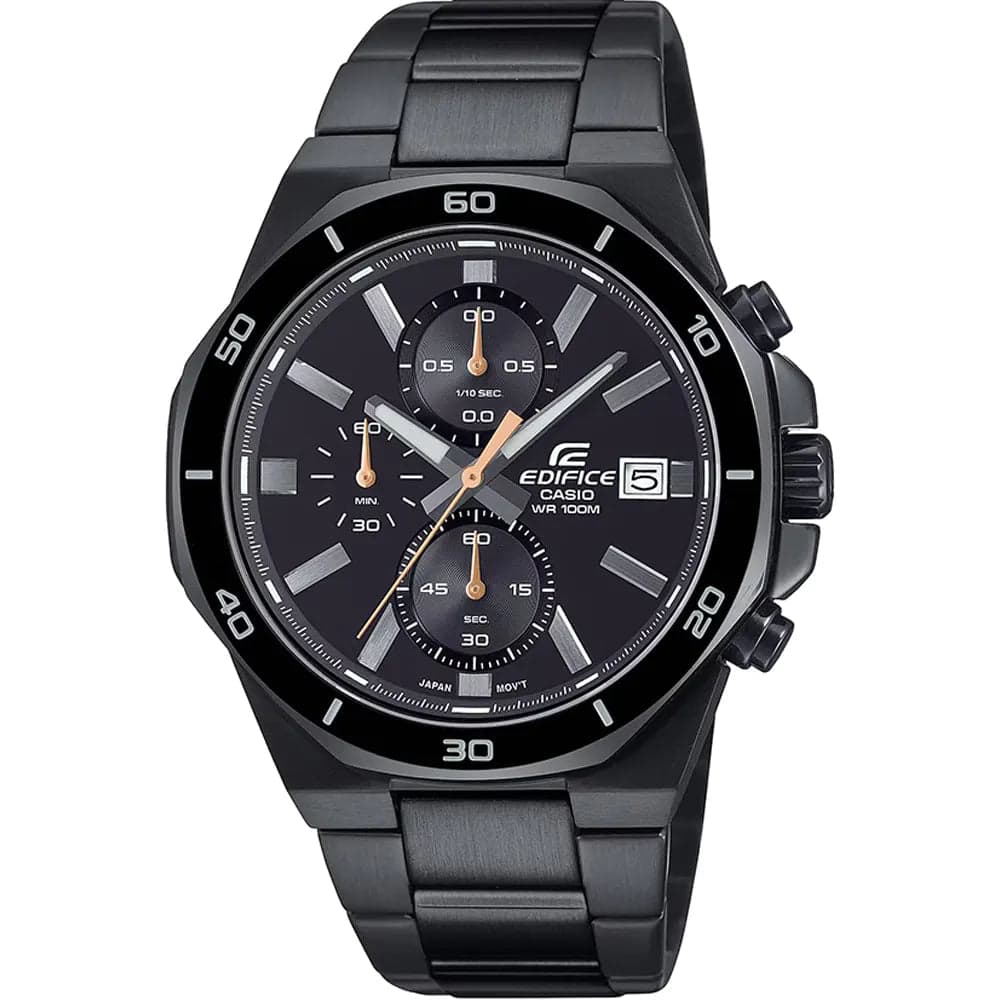 Casio EFV-640DC-1A Men’s Black Steel Strap Chronograph Watch