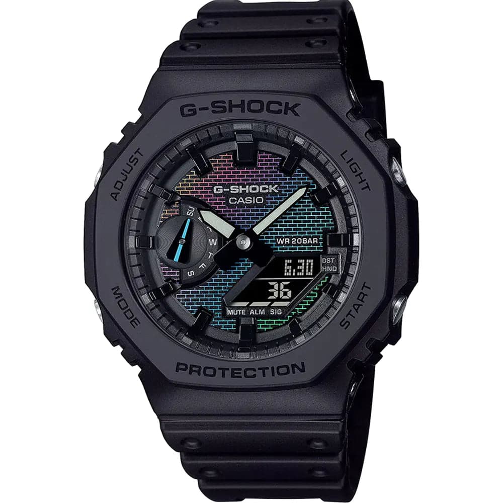 Casio G-Shock GA-2100RW-1A Men’s Black Resin Strap Analog-Digital Watch