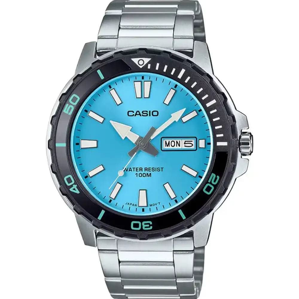Casio MTD-125D-2A3 Men’s Blue Steel Strap Analog Dive Watch