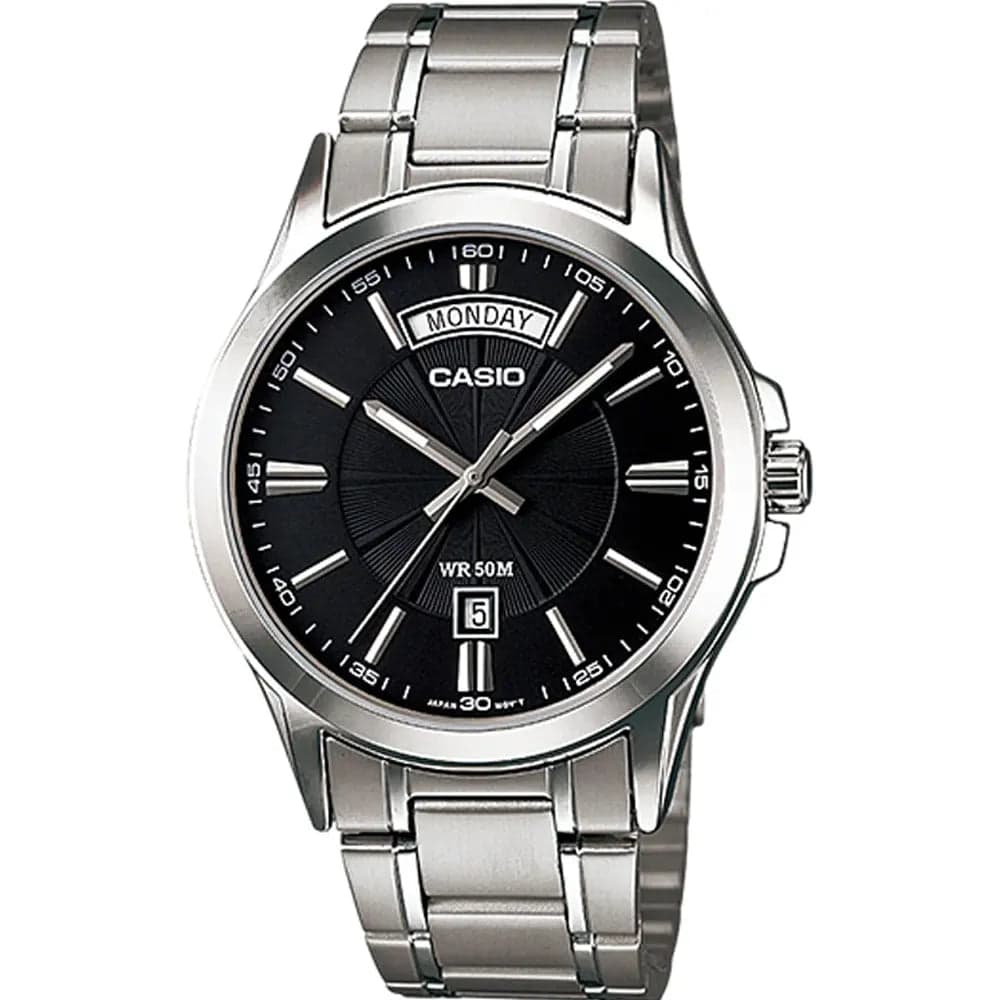 Casio MTP-1381D-1A Men’s Black Steel Strap Analog Watch