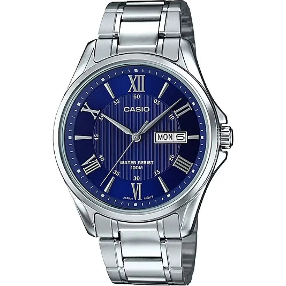 Casio MTP-1384D-2A Men’s Blue Steel Strap Analog Watch