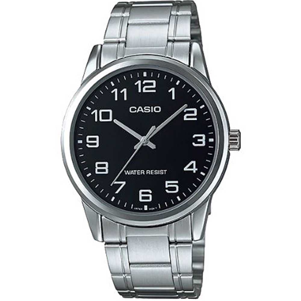 Casio MTP-1381L-1A Men’s Black Leather Strap Analog Watch