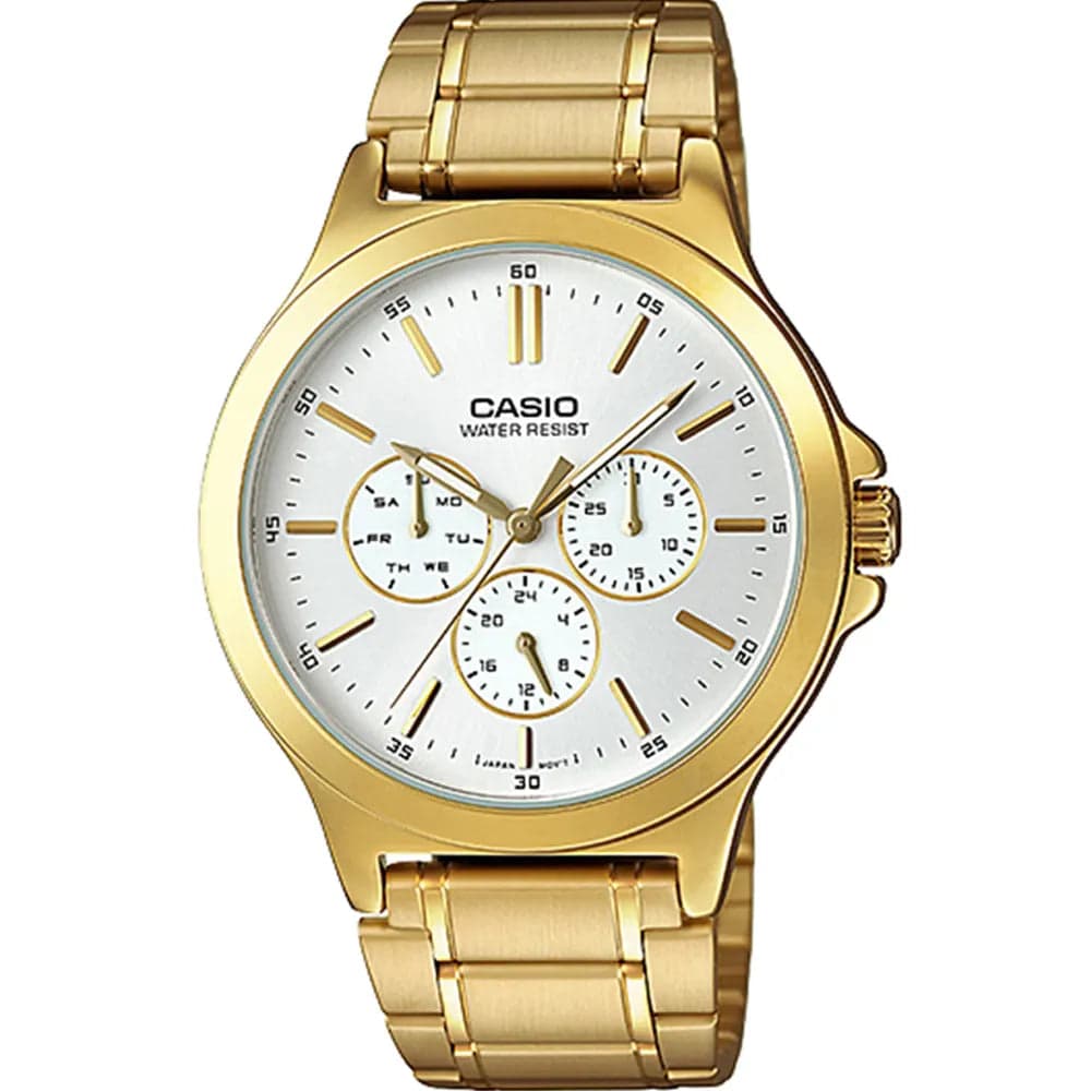 Casio MTP-V300G-7A Men’s Gold Steel Strap Analog Watch