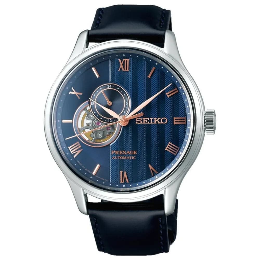 Seiko SARY187 Presage Men’s black Leather Strap Analog Watch