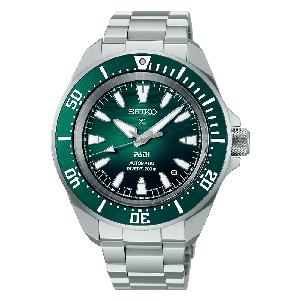 Seiko SBDY135 Prospex PADI Men’s Green Steel Strap Analog Watch