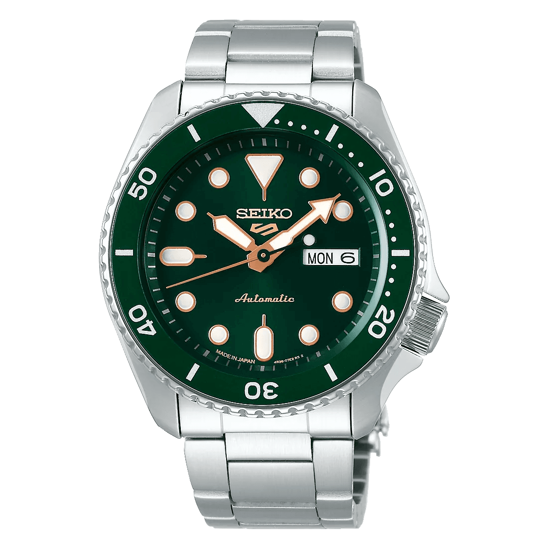 Seiko 5 Sports SBSA013 Men’s Silver Steel Strap Analog Watch