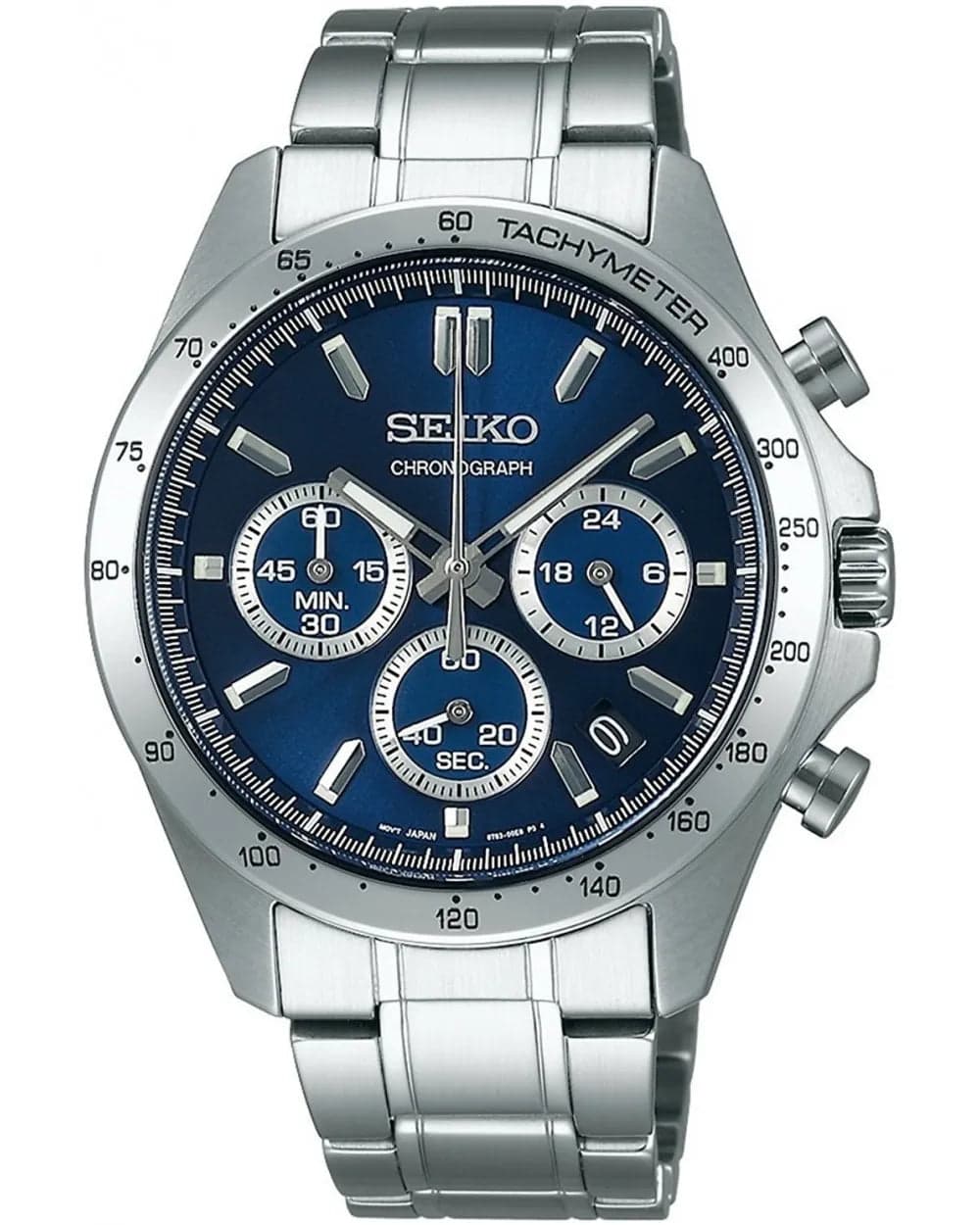 Seiko Spirit Chronograph SBTR011 Men’s Silver Steel Strap Analog Watch
