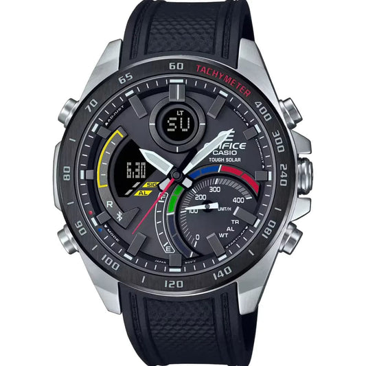 Casio Edifice ECB-900MP-1A Men’s Black Rubber Strap Watch