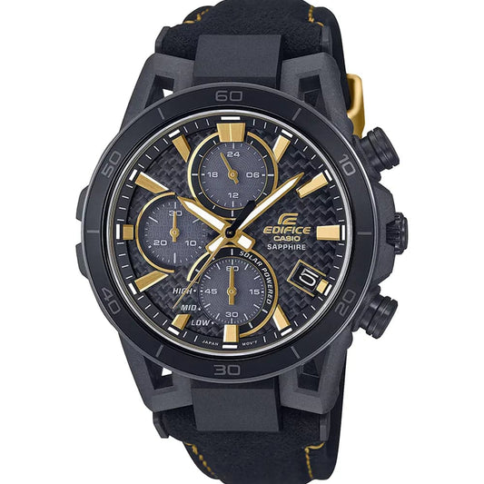 Casio EFS-S640ZE-1A Men’s Alcantara Strap Solar Chronograph Watch