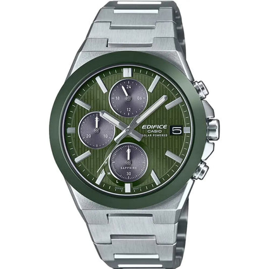 Casio EFS-S650D-3A Men’s Green Steel Strap Solar Chronograph Watch