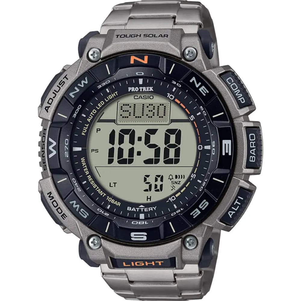 Casio Protrek PRG-340T-7D Men’s Silver Resin Strap Digital-Analog Watch