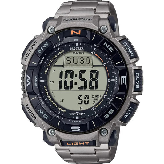 Casio Protrek PRG-340T-7D Men’s Silver Resin Strap Digital-Analog Watch