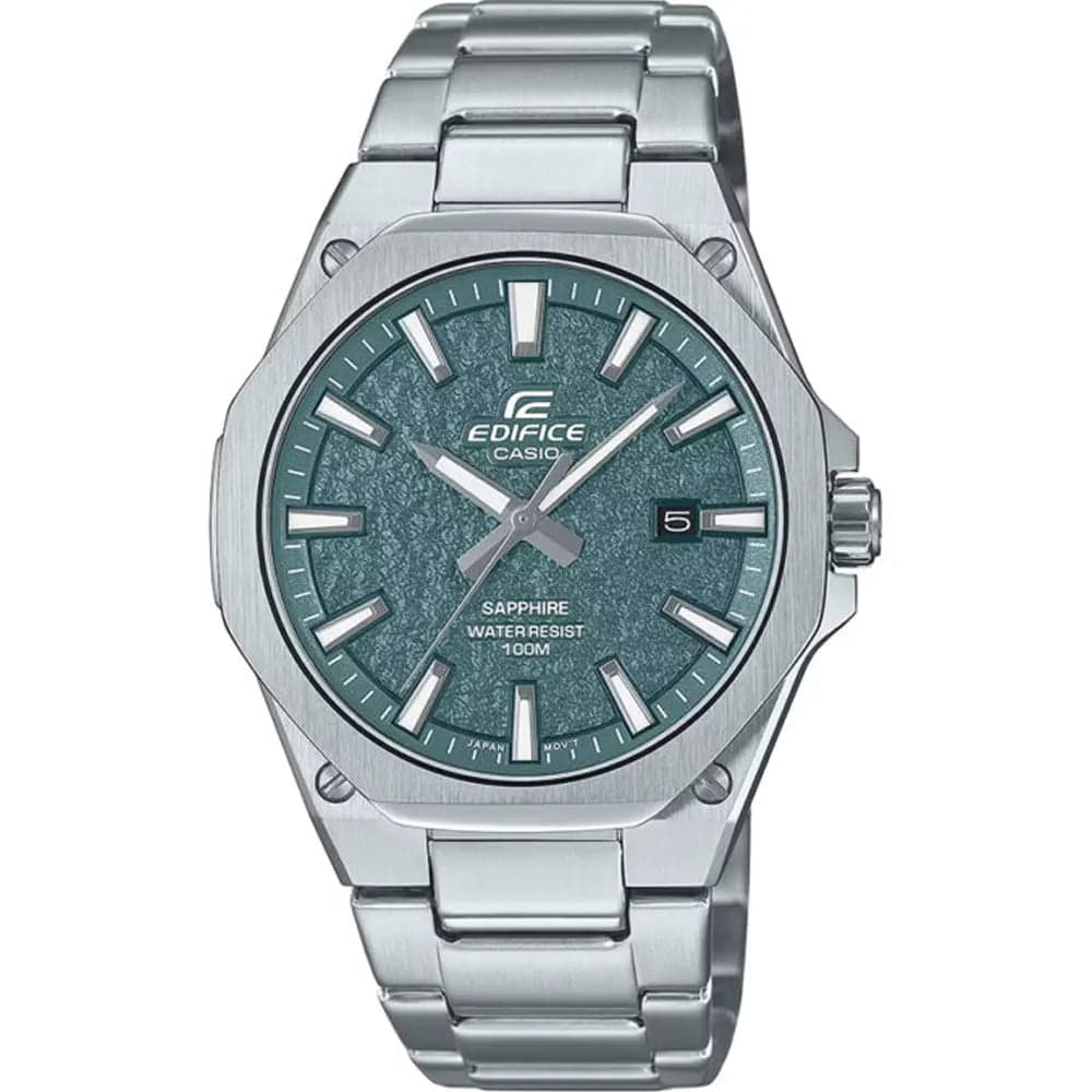 Casio EFR-S108DE-3A Men’s Green Slim Steel Strap Watch