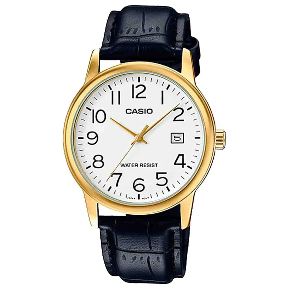 Casio MTP-V002GL-7B2 Men’s Brown Leather Strap Analog Watch