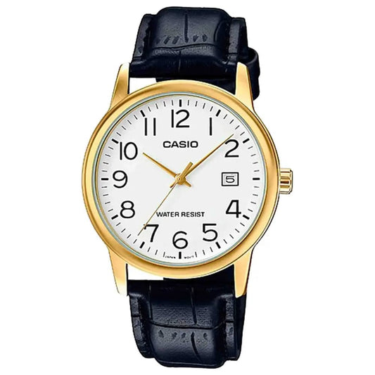 Casio MTP-V002GL-7B2 Men’s Brown Leather Strap Analog Watch
