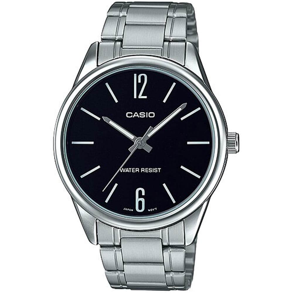 Casio MTP-V005D-1B Men’s Black Steel Strap Analog Watch