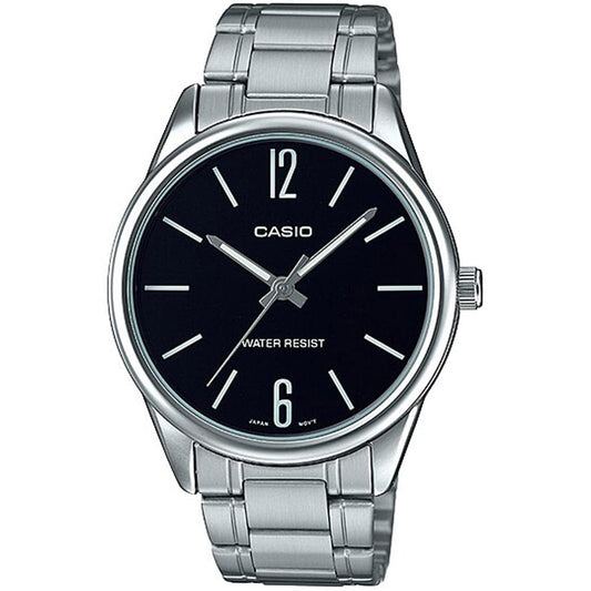 Casio MTP-V005D-1B Men’s Black Steel Strap Analog Watch