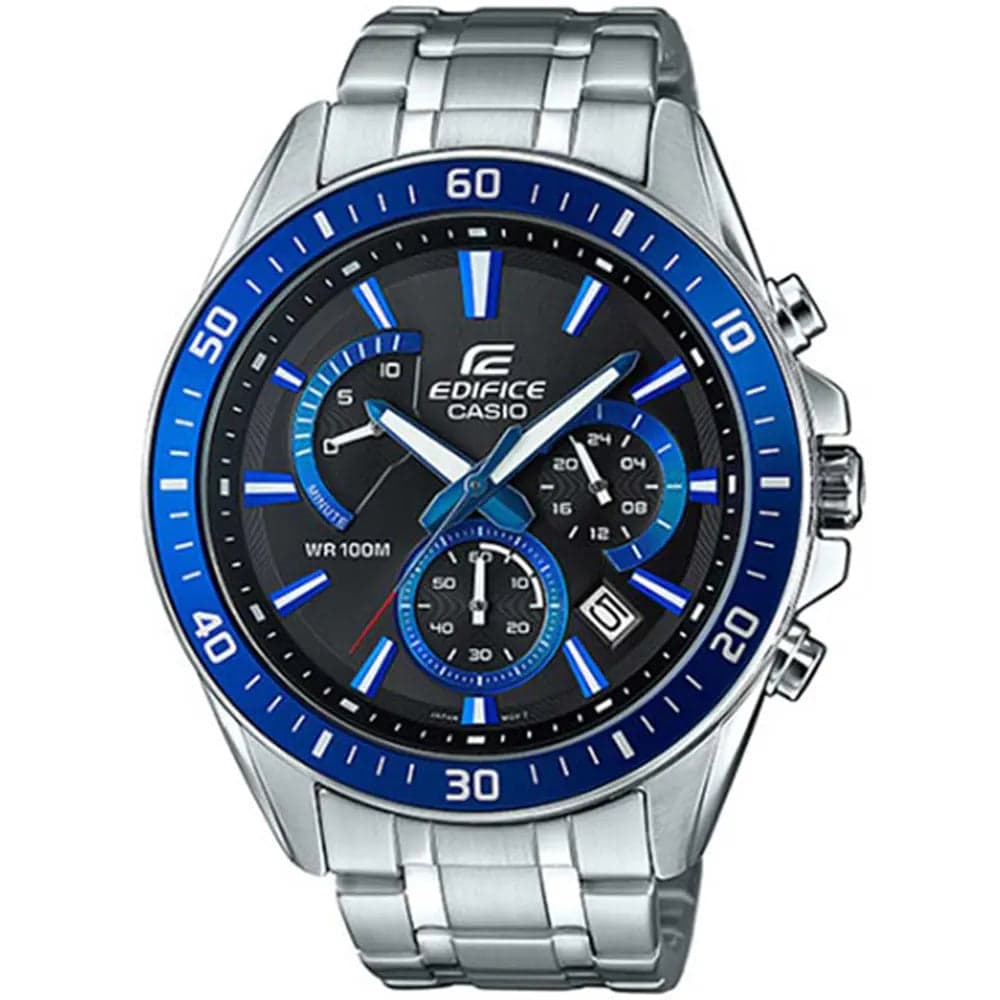 Casio EFR-552D-1A2 Men’s Black Steel Strap Chronograph Watch