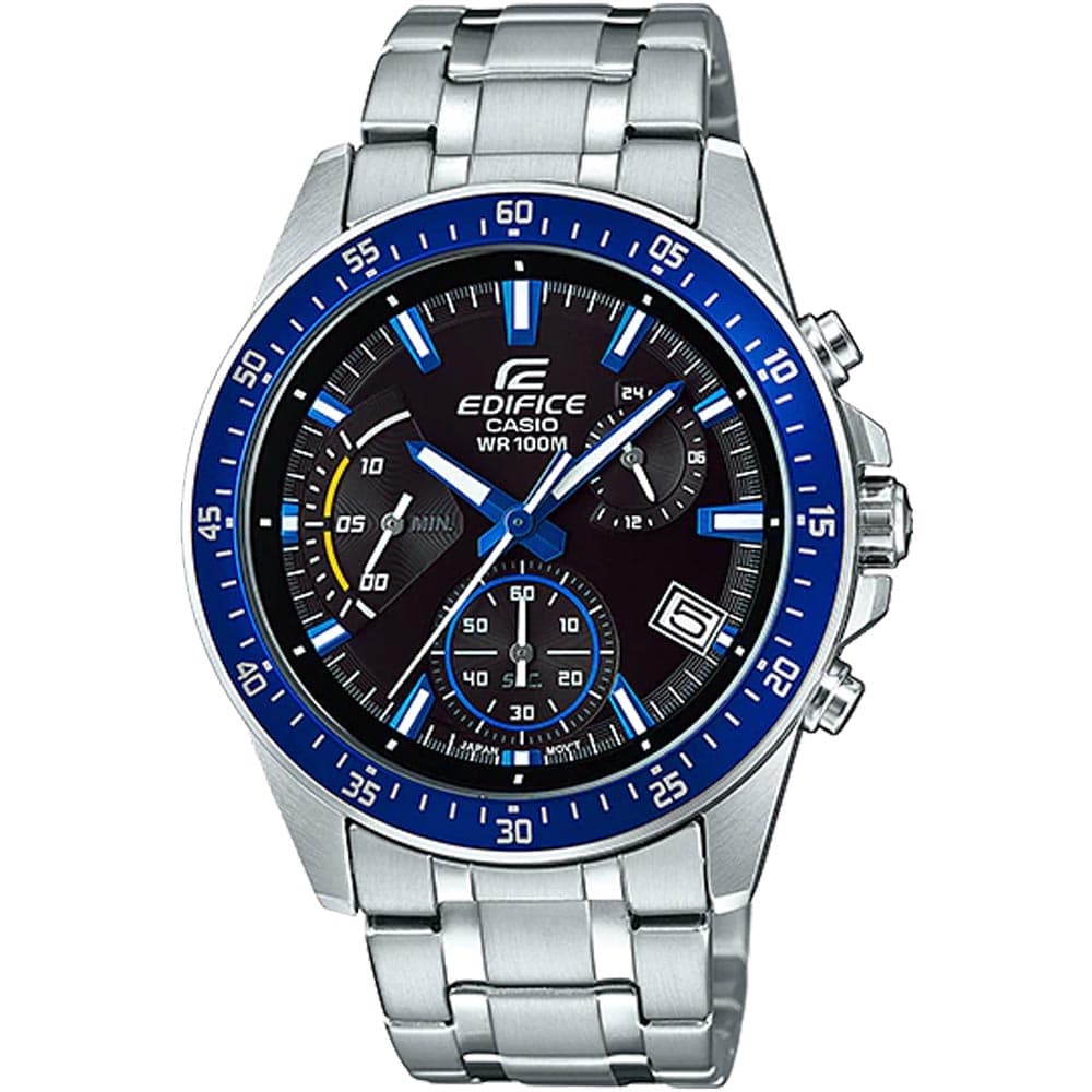 Casio Edifice EFV-540D-1A2 Men’s Black Steel Strap Chronograph Watch