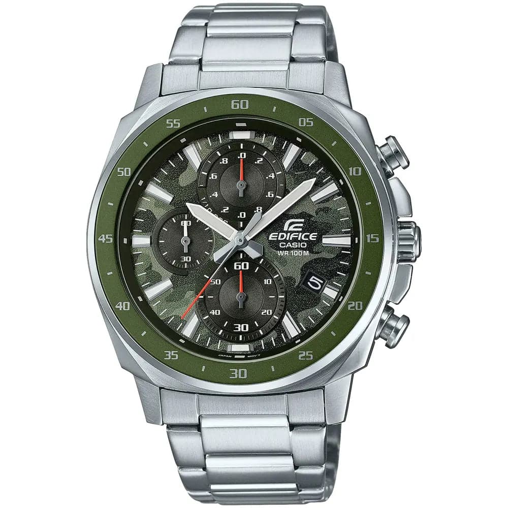 Casio EFV-600D-3C Men’s Green Steel Strap Chronograph Watch