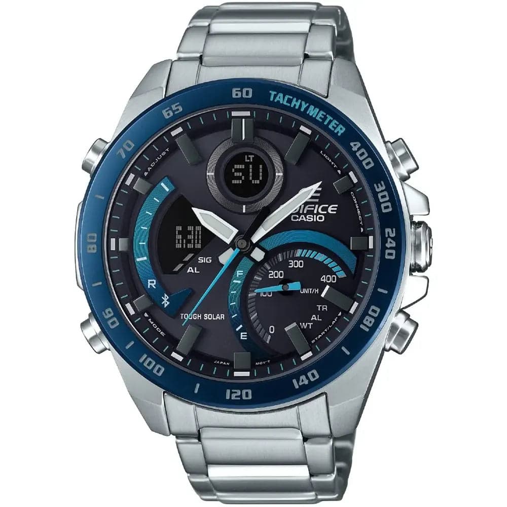 Casio Edifice ECB-900DB-1B Men’s Black Steel Strap Watch