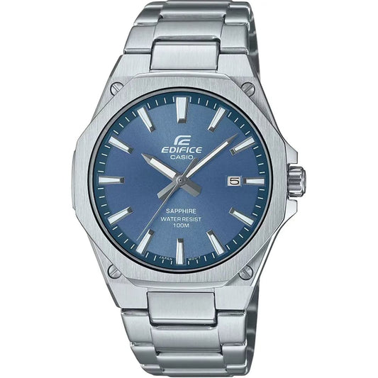 Casio EFR-S108D-2A Men’s Blue Slim Steel Strap Watch