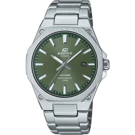 Casio EFR-S108D-3A Men’s Green Slim Steel Strap Watch
