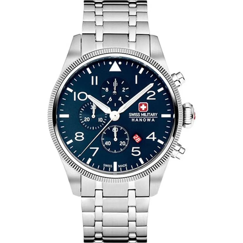 Swiss Military Hanowa SMWGI0000403 Men’s Silver Steel Chronograph Watch