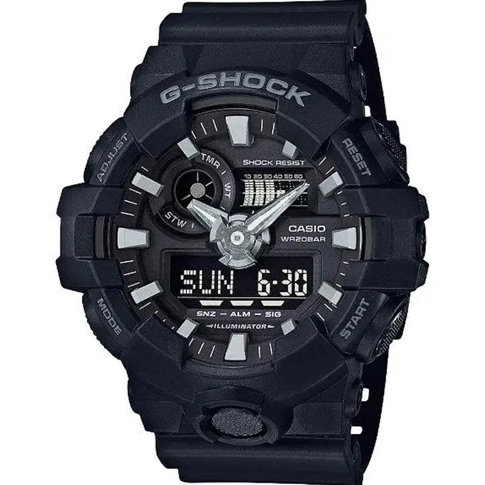 Casio G-Shock GA-700-1BDR Men’s Black Resin Strap Analog-Digital Watch