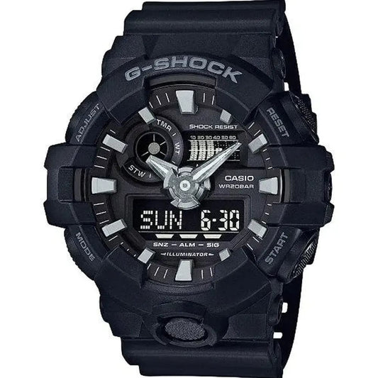 Casio G-Shock GA-700-1BDR Men’s Black Resin Strap Analog-Digital Watch