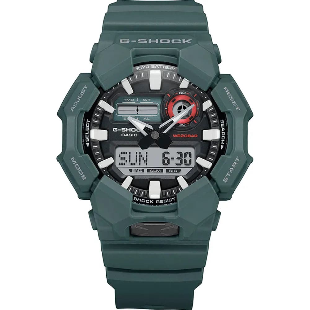 Casio G-Shock GA-010-2A Men’s Blue Resin Strap Analog-Digital Watch