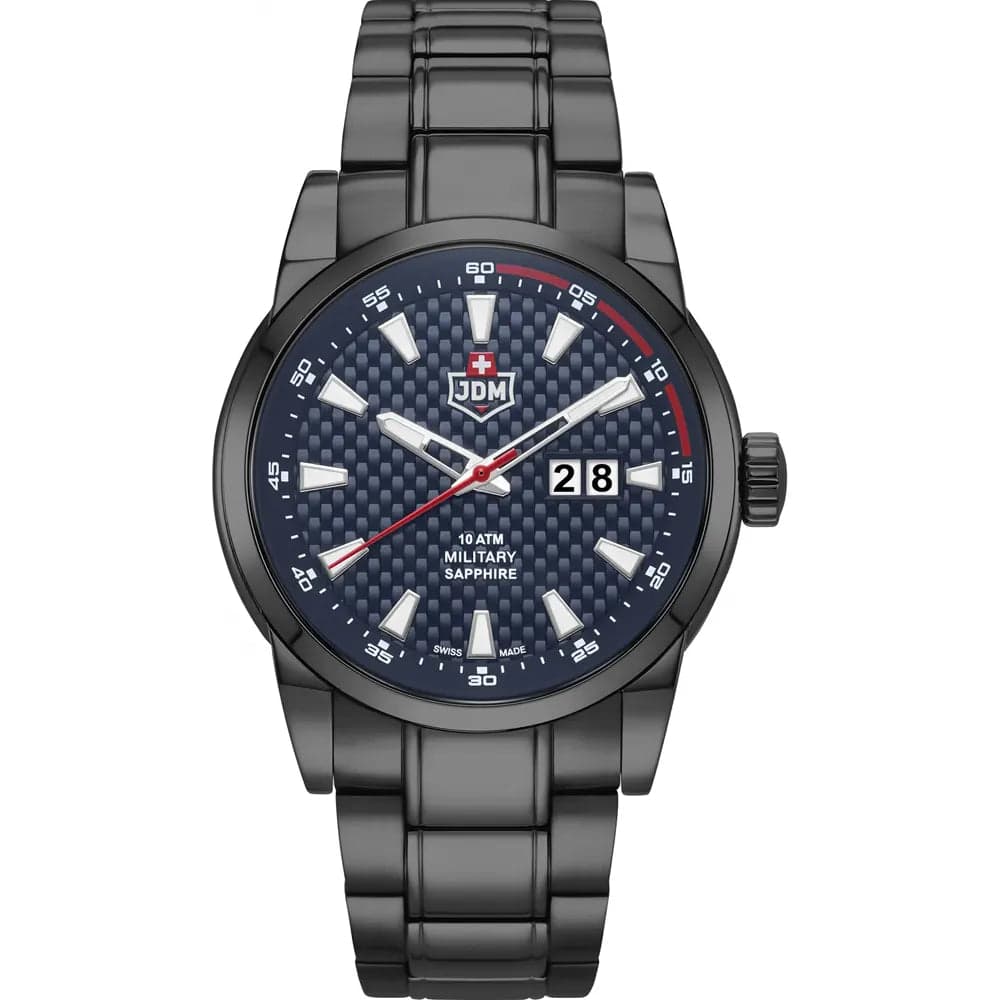 JDM Military JDM-WG013-06 Men’s Black Steel FOXTROT Watch