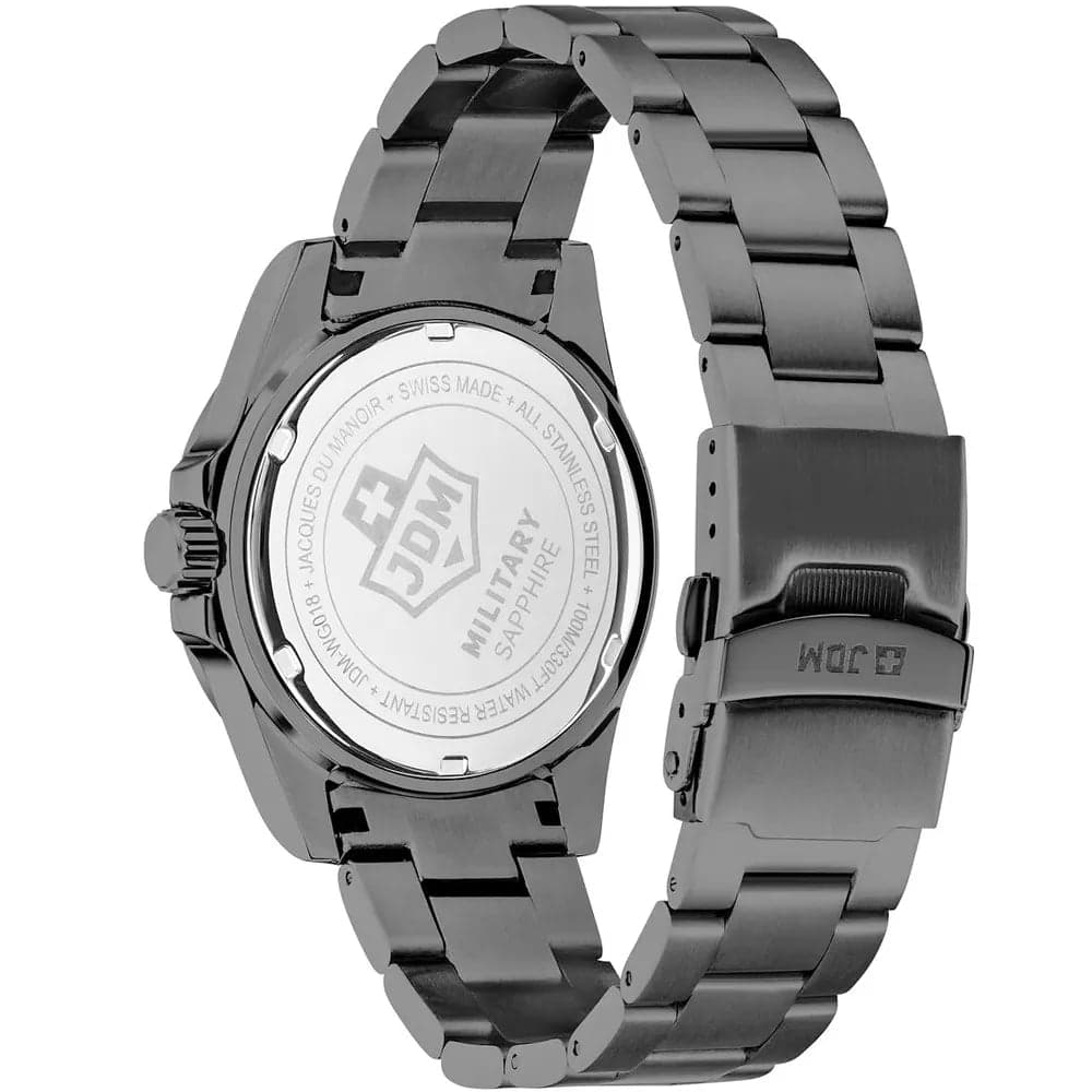 JDM Military JDM-WG013-06 Men’s Black Steel FOXTROT Watch