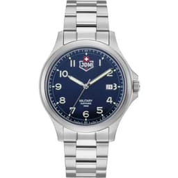 JDM Military JDM-WG015-02 Men’s Black Steel Strap Analog Watch