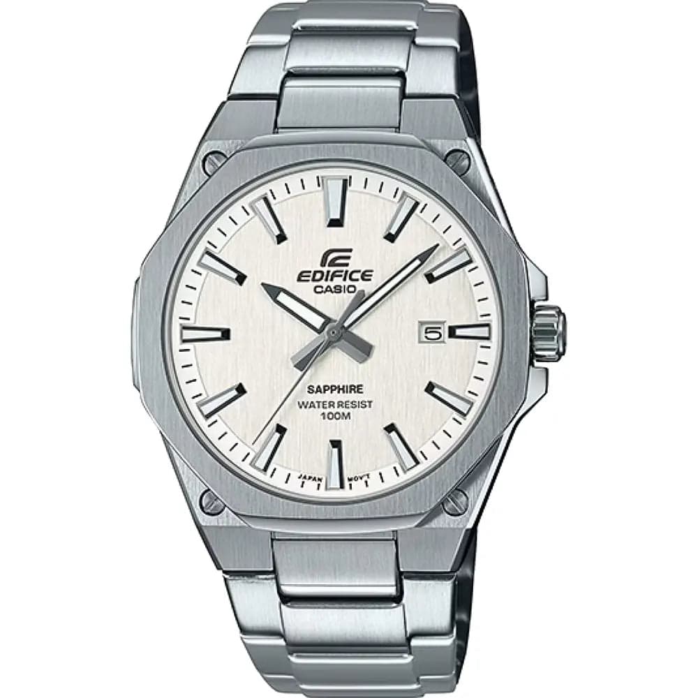 Casio EFR-S108D-7A Men’s Silver Slim Steel Strap Watch