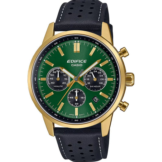 Casio EFR-575CL-3A Men’s Green Leather Strap Chronograph Watch