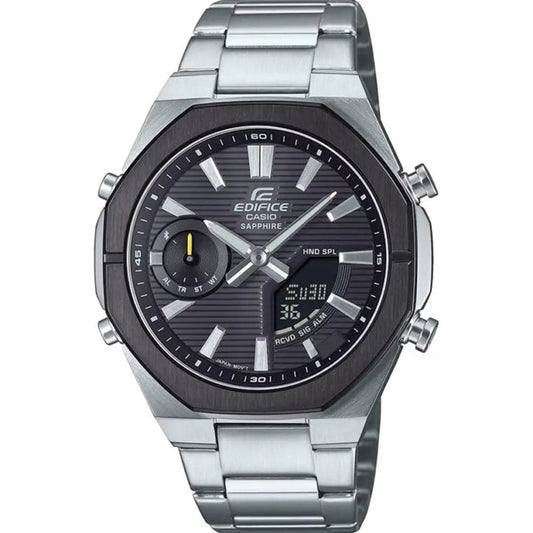 Casio Edifice ECB-S10DB-1A Men’s Black Steel Strap Watch
