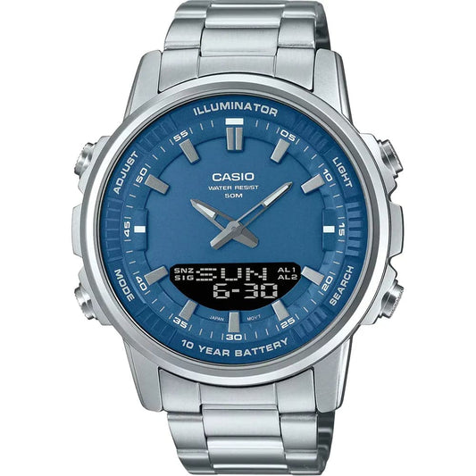 Casio AMW-880D-2A1 Men’s Blue Steel Strap Watch