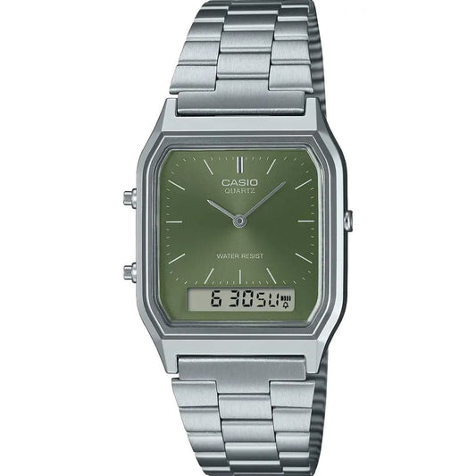 Casio AQ-230A-3A Men’s Steel Strap Analog Digital Watch