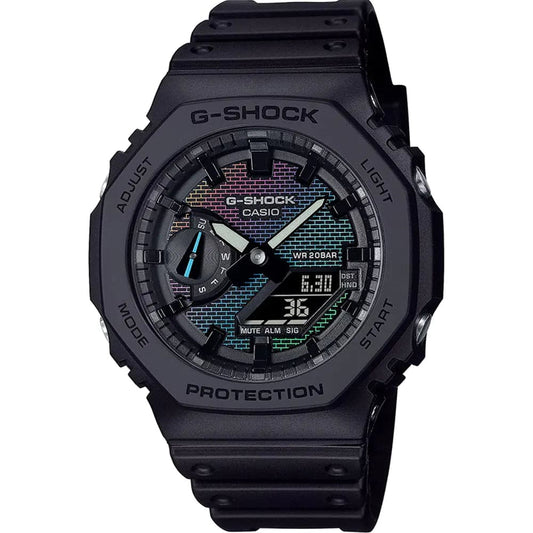 Casio G-Shock GA-2100RW-1A Men’s Black Resin Strap Analog-Digital Watch