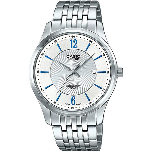 Casio BEM-151D-7AV Beside Men’s Steel Strap Watch