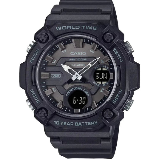 Casio AEQ-120W-1B Men’s Black Rubber Strap Digital-Analog Watch